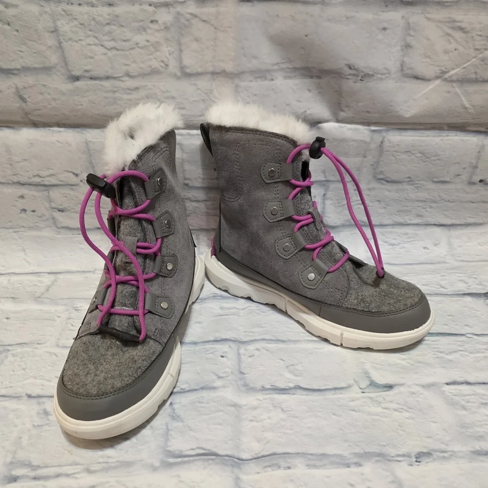 Sorel Gray and Pink Winter Boots